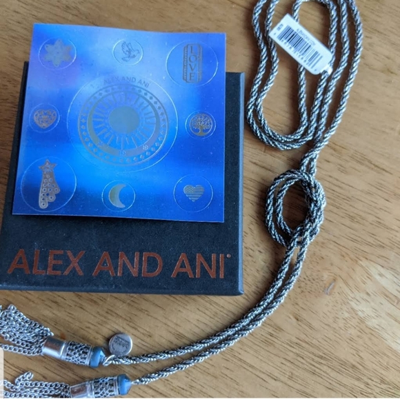 ALEX AND ANI TASSEL WRAP NECKLACE. Silver. NWT - Picture 5 of 8